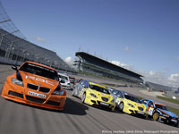 Cars on racetrack